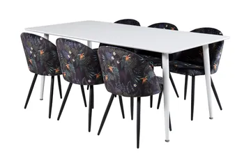 Ypas Matgrupp 180 cm inkl 6 Sedavi Stolar - Vit/Blå/Svart - Möbler - Bord & matgrupp - Matgrupp