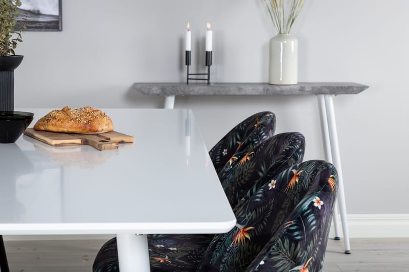 Ypas Matgrupp 180 cm inkl 6 Sedavi Stolar - Vit/Blå/Svart - Möbler - Bord & matgrupp - Matgrupp