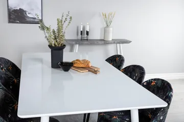 Ypas Matgrupp 180 cm inkl 6 Sedavi Stolar - Vit/Blå/Svart - Möbler - Bord & matgrupp - Matgrupp