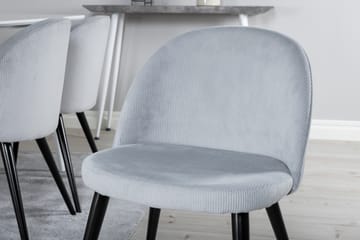 Ypas Matgrupp 180 cm inkl 6 Valeri Stolar - Vit/Grå - Möbler - Bord & matgrupp - Matgrupp