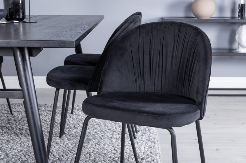 Zenazmi Förlängningsbar Matgrupp 195 cm inkl 6 Foyos Stolar - Svart - Möbler - Bord & matgrupp - Matgrupp