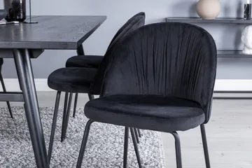 Zenazmi Förlängningsbar Matgrupp 195 cm inkl 6 Foyos Stolar - Svart - Möbler - Bord & matgrupp - Matgrupp