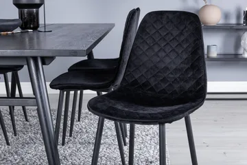 Zenazmi Förlängningsbar Matgrupp 195 cm inkl 6 Ypas Stolar - Svart - Möbler - Bord & matgrupp - Matgrupp