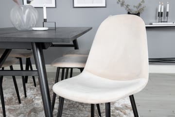 Zenazmi Matgrupp 195 cm inkl 6 Pontus Stolar - Svart/Beige - Möbler - Bord & matgrupp - Matgrupp