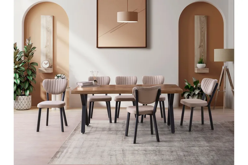 Matlerd Matbord 180 cm Rektangulär - Valnöt - Möbler - Bord & matgrupp - Matbord & köksbord