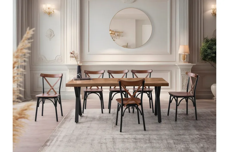 Matlerd Matbord 180 cm Rektangulär - Valnöt - Möbler - Bord & matgrupp - Matbord & köksbord