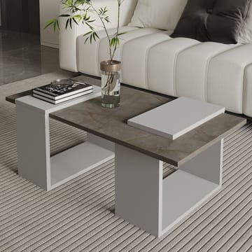 Matris Soffbord 90x37x46,6 cm - Gordion Marble och Grey - Möbler - Bord & matgrupp - Soffbord