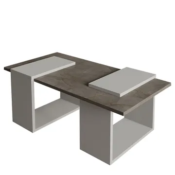 Matris Soffbord 90x37x46,6 cm - Gordion Marble och Grey - Möbler - Bord & matgrupp - Soffbord