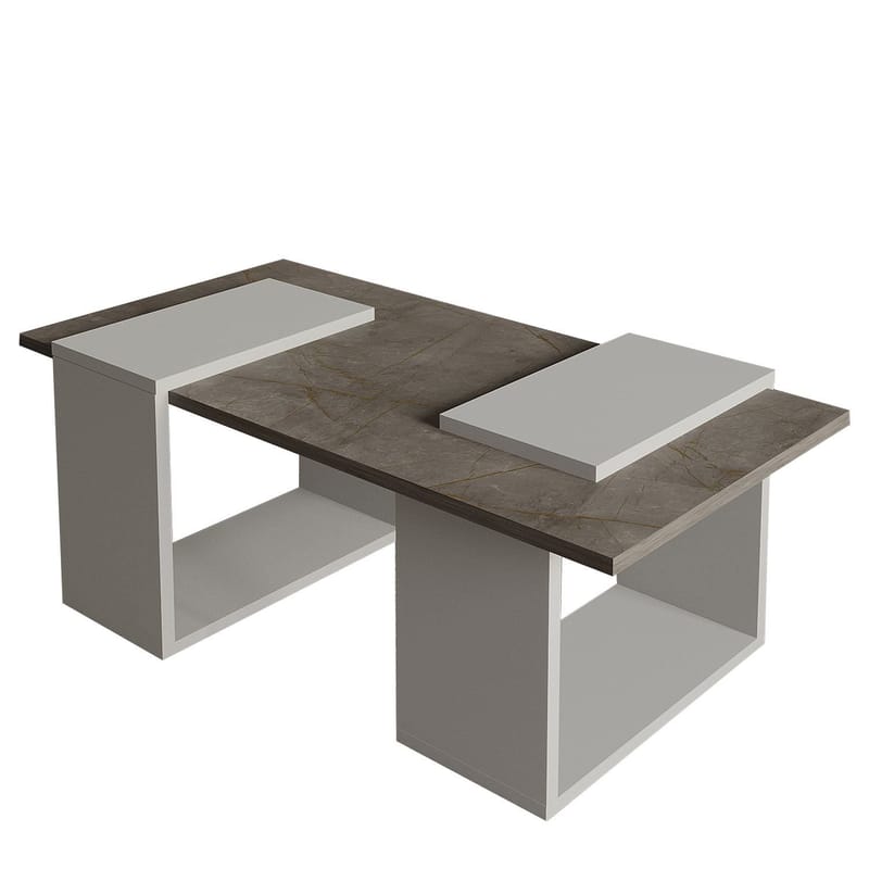 Matris Soffbord 90x37x46,6 cm - Gordion Marble och Grey - Möbler - Bord & matgrupp - Soffbord