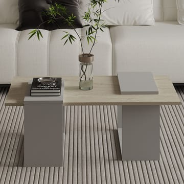 Matris Soffbord 90x37x46,6 cm - Grey och Travertine - Möbler - Bord & matgrupp - Soffbord