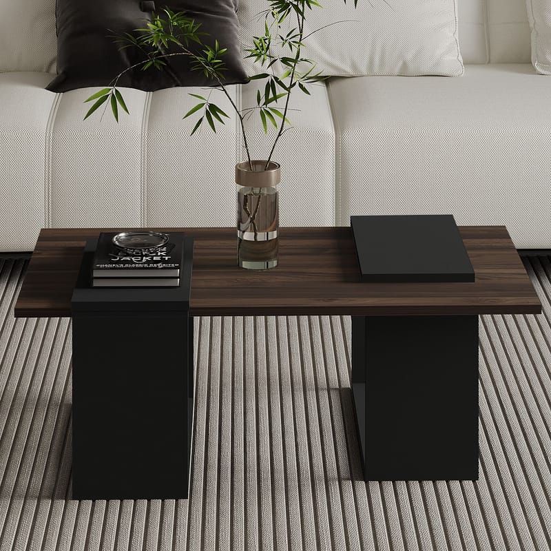 Matris Soffbord 90x37x46,6 cm - Valnöt/Antracit - Möbler - Bord & matgrupp - Soffbord