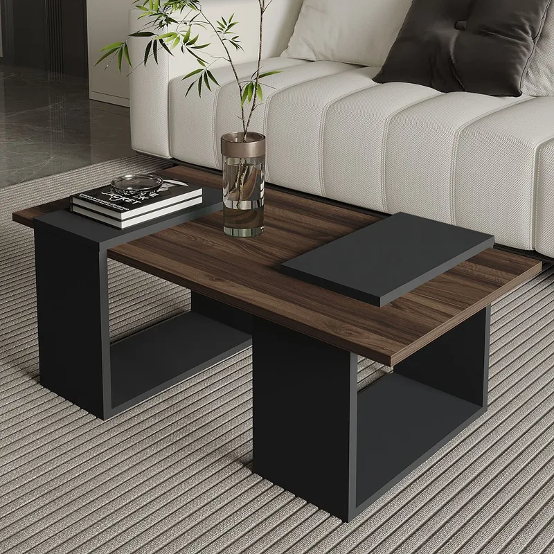 Matris Soffbord 90x37x46,6 cm - Valnöt/Antracit - Möbler - Bord & matgrupp - Soffbord