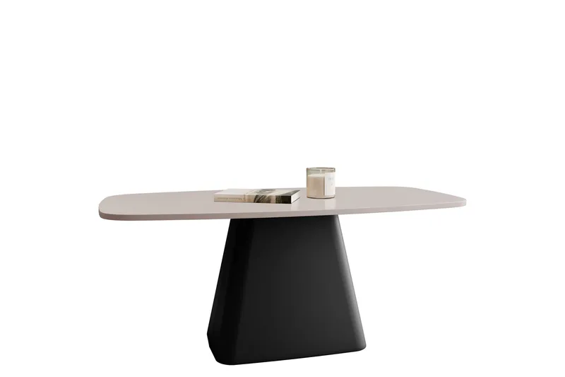 Meylor Soffbord 120 cm, Beige/Svart