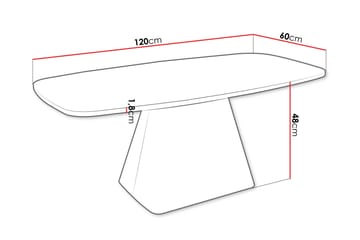 Meylor Soffbord 120 cm - Grå/Svart - Möbler - Bord & matgrupp - Soffbord