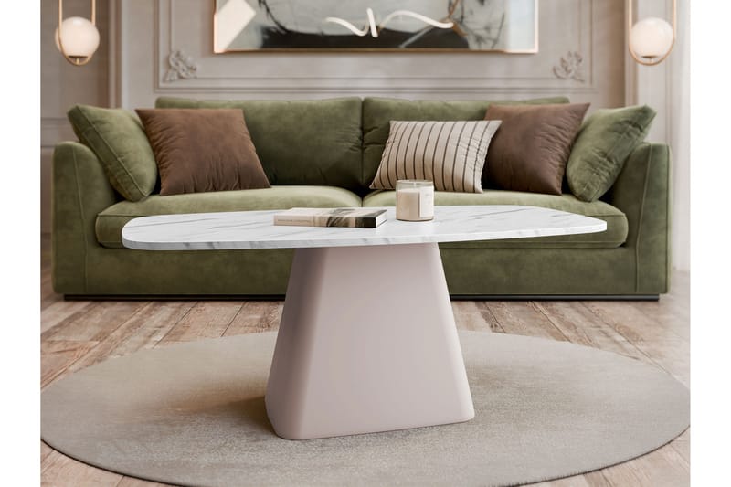 Meylor Soffbord 120 cm - Vit/Beige - Möbler - Bord & matgrupp - Soffbord