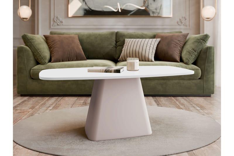 Meylor Soffbord 120 cm - Vit/Beige - Möbler - Bord & matgrupp - Soffbord