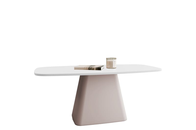 Meylor Soffbord 120 cm, Vit/Beige