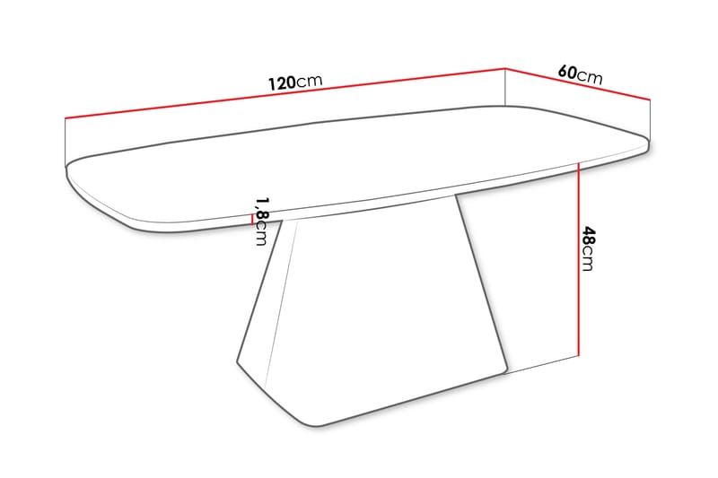 Meylor Soffbord 120 cm - Vit/Svart - Möbler - Bord & matgrupp - Soffbord