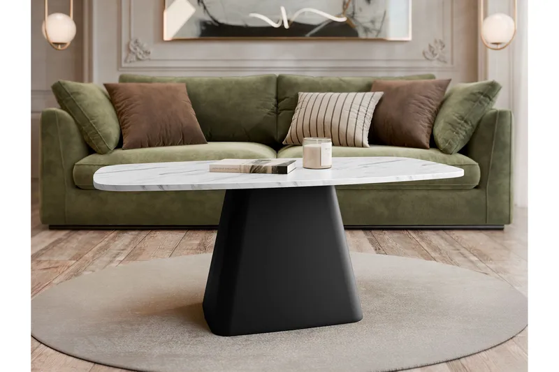 Meylor Soffbord 120 cm - Vit/Svart - Möbler - Bord & matgrupp - Soffbord