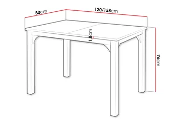 Millport Matbord 158 cm - Svart/Beige - Möbler - Bord & matgrupp - Matbord & köksbord