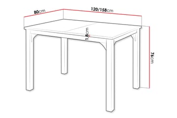 Millport Matbord 158 cm - Svart/Vit - Möbler - Bord & matgrupp - Matbord & köksbord