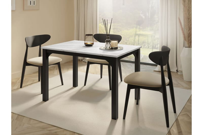 Millport Matbord 158 cm - Svart/Vit - Möbler - Bord & matgrupp - Matbord & köksbord