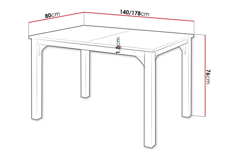 Millport Matbord 178 cm - Brun/Vit - Möbler - Bord & matgrupp - Matbord & köksbord