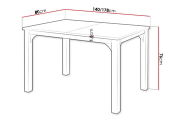 Millport Matbord 178 cm - Svart/Brun - Möbler - Bord & matgrupp - Matbord & köksbord