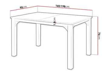 Millport Matbord 198 cm - Brun - Möbler - Bord & matgrupp - Matbord & köksbord