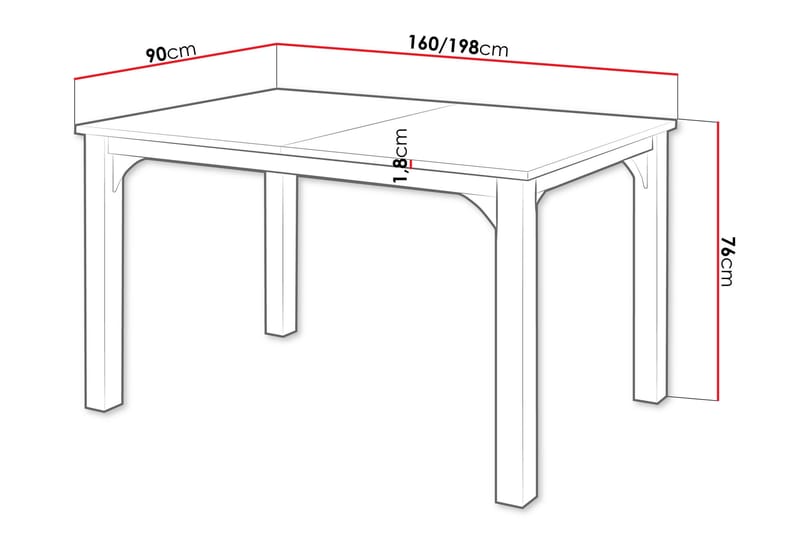 Millport Matbord 198 cm - Brun - Möbler - Bord & matgrupp - Matbord & köksbord