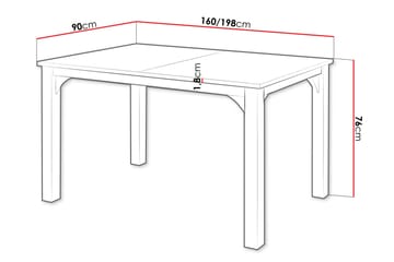 Millport Matbord 198 cm - Svart/Beige - Möbler - Bord & matgrupp - Matbord & köksbord