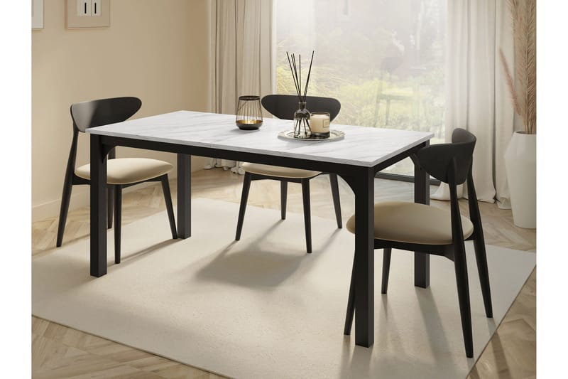 Millport Matbord 198 cm - Svart/Vit - Möbler - Bord & matgrupp - Matbord & köksbord