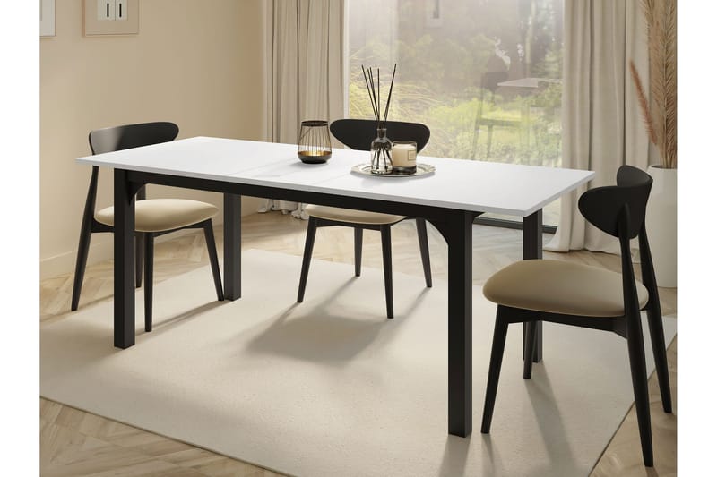 Millport Matbord 198 cm - Svart/Vit - Möbler - Bord & matgrupp - Matbord & köksbord