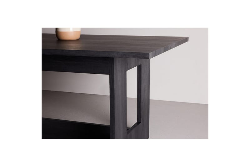 Milly Stort Rektangulärt Matbord 235 cm med Trä- och Valnötsutseende - Svart - Möbler - Bord & matgrupp - Matbord & köksbord