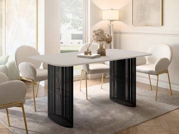 Mirion Matbord förlängningsbart 160-236 cm - svart / beige - Möbler - Bord & matgrupp - Matbord & köksbord