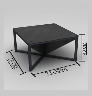 Mirona 75 cm Rektangulärt Soffbord i Björk - Svart - Möbler - Bord & matgrupp - Soffbord