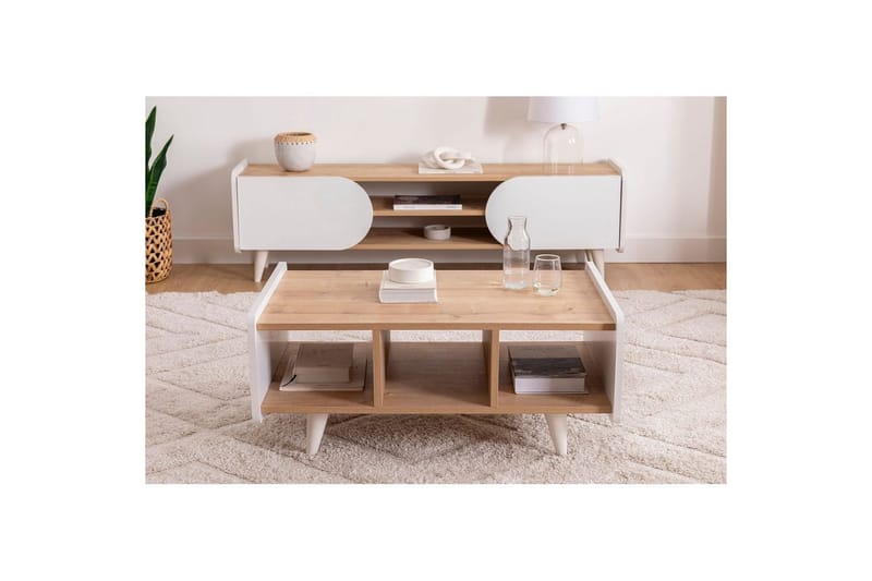 Mirra Soffbord 90 cm - Blå/Vit - Möbler - Bord & matgrupp - Soffbord