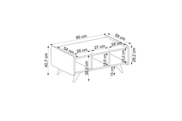 Mirra Soffbord 90 cm - Blå/Vit - Möbler - Bord & matgrupp - Soffbord