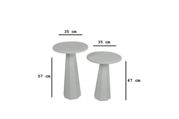 Miu Soffbord 35 cm - Vit - Möbler - Bord & matgrupp - Soffbord