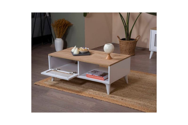 Mjudi Soffbord 55 cm - Brun/Vit - Möbler - Bord & matgrupp - Soffbord