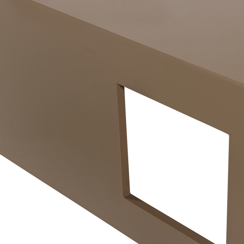 Modern Kvadratiskt Soffbord 88 cm i Metall med Utskärningar - Mullvad - Möbler - Bord & matgrupp - Soffbord