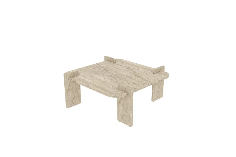 Morricus Soffbord 90 cm Kvadratisk, Travertin
