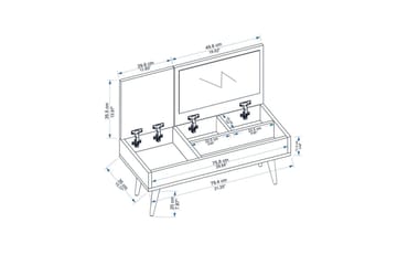 Morven Sminkbord 79,4 cm - Vit - Möbler - Bord & matgrupp - Sminkbord & toalettbord