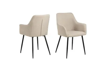 Motona Matgrupp 160 cm + 4 st Nielsby Matstolar - Svart/Beige - Möbler - Bord & matgrupp - Matgrupp