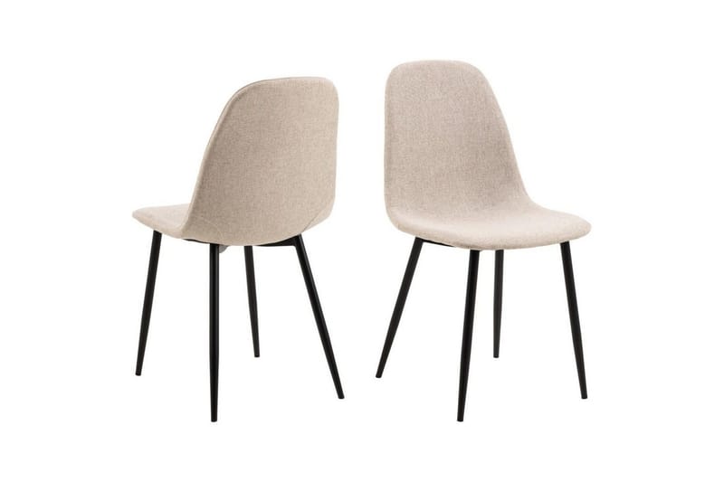 Motona Matgrupp Rund 120 cm + 4 st Salaman Matstolar - Svart/Beige - Möbler - Bord & matgrupp - Matgrupp