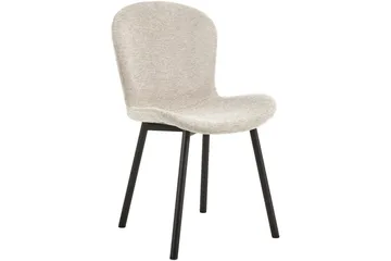 Motona Matgrupp Rund 120 cm + 4 st Amrita Matstolar - Svart/Beige - Möbler - Bord & matgrupp - Matgrupp