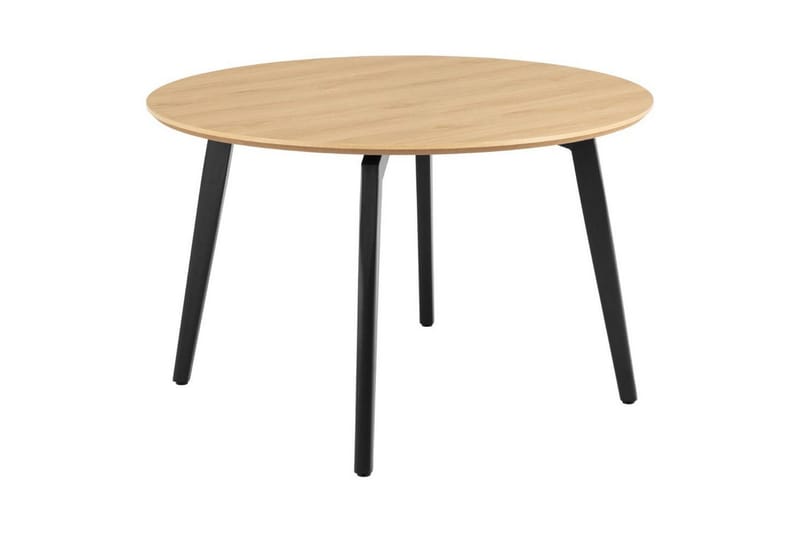 Motona Matgrupp Rund 120 cm + 4 st Amrita Matstolar - Svart/Beige - Möbler - Bord & matgrupp - Matgrupp