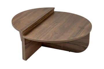 Mukund Ovalt Soffbord 90 cm med Tvådelad Skiva i Trä Valnöt - Brun - Möbler - Bord & matgrupp - Soffbord