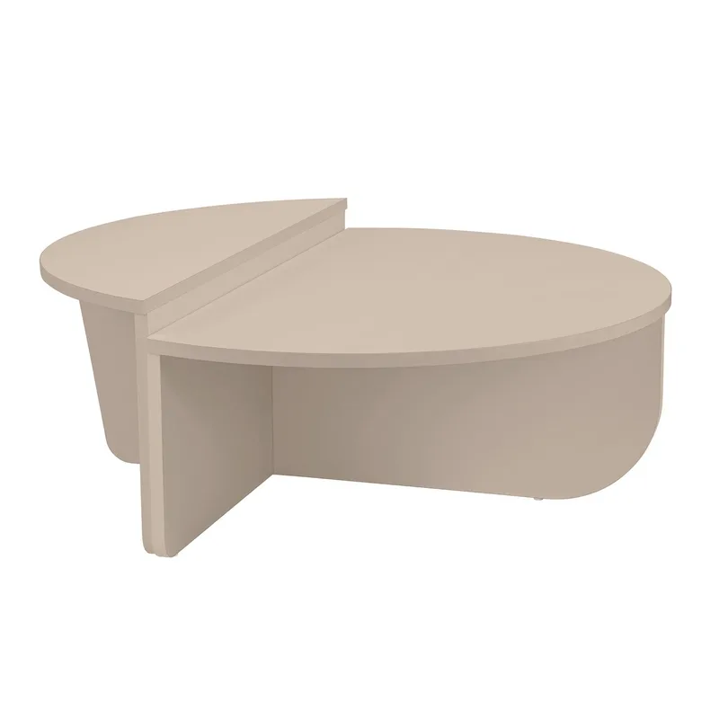 Mukund Runt Soffbord i Ljust Trä, Beige