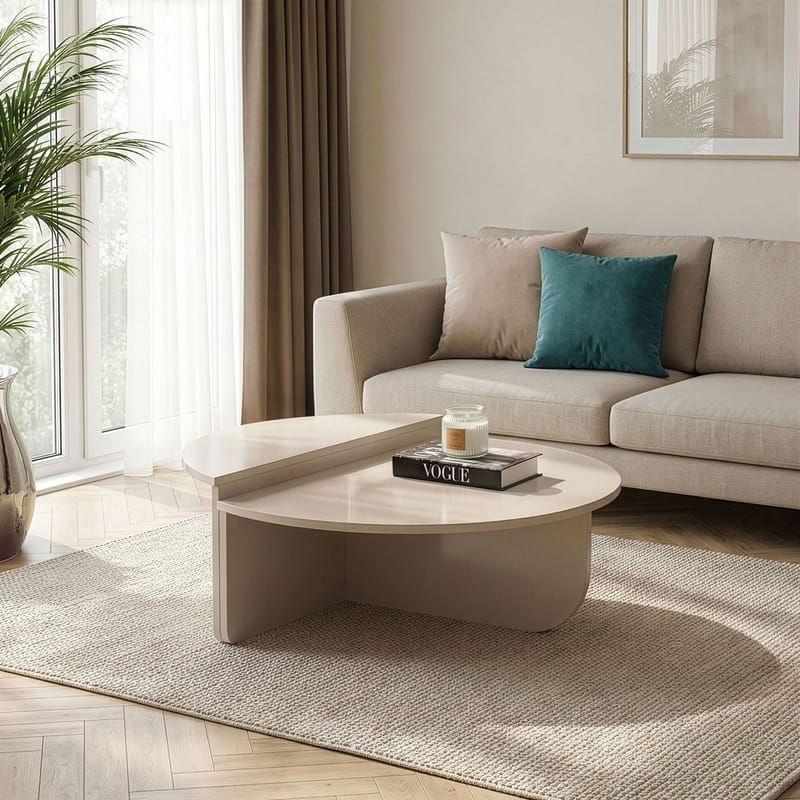 Mukund Soffbord 90 cm Rund - Mink - Möbler - Bord & matgrupp - Soffbord